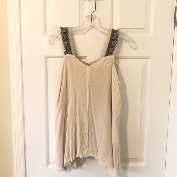 MISS ME Boho Embroidered V-Neck Sleeveless Tank - Picture 2 of 6